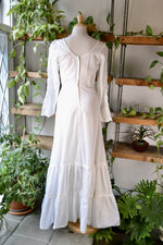70s Gunne Sax White Cotton Gown