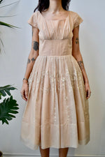 Fifties Peach Party Dress