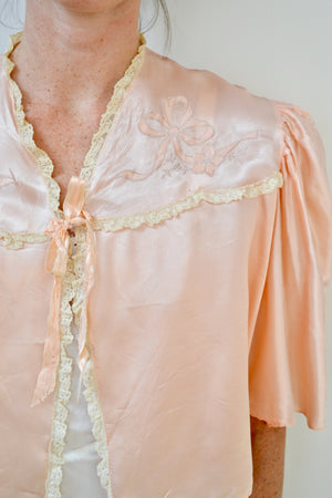 Baby Pink Bed Jacket