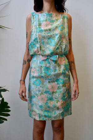 Fifties Floral Wiggle Dress