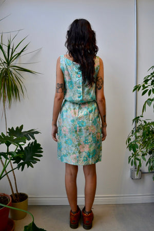 Fifties Floral Wiggle Dress