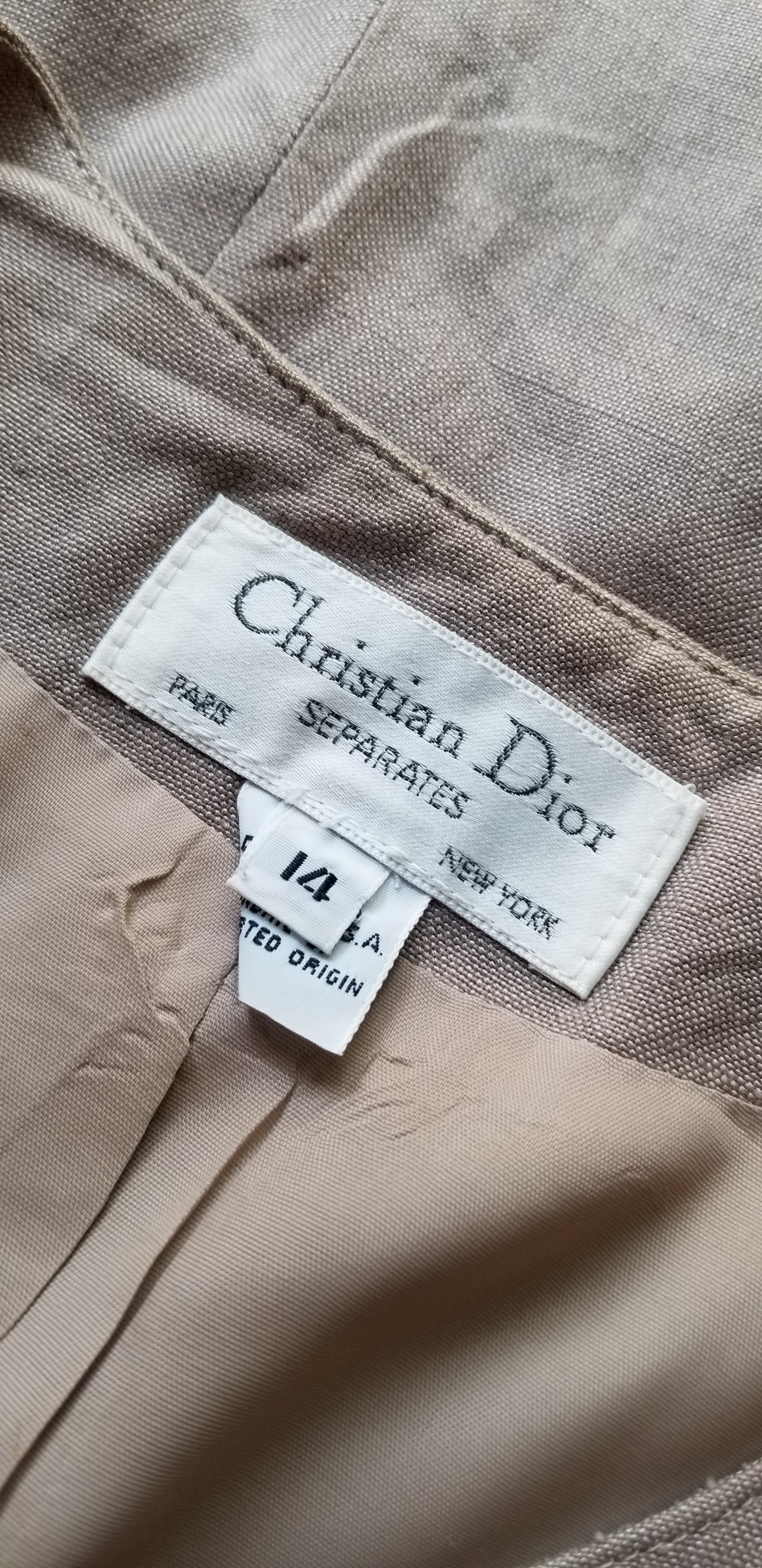 90's Boxy Linen Christian Dior Blazer