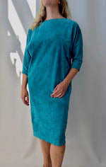 Nordstrom "Brass Plum" Teal Suede Dress