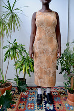 Slinky Baroque Print Dress