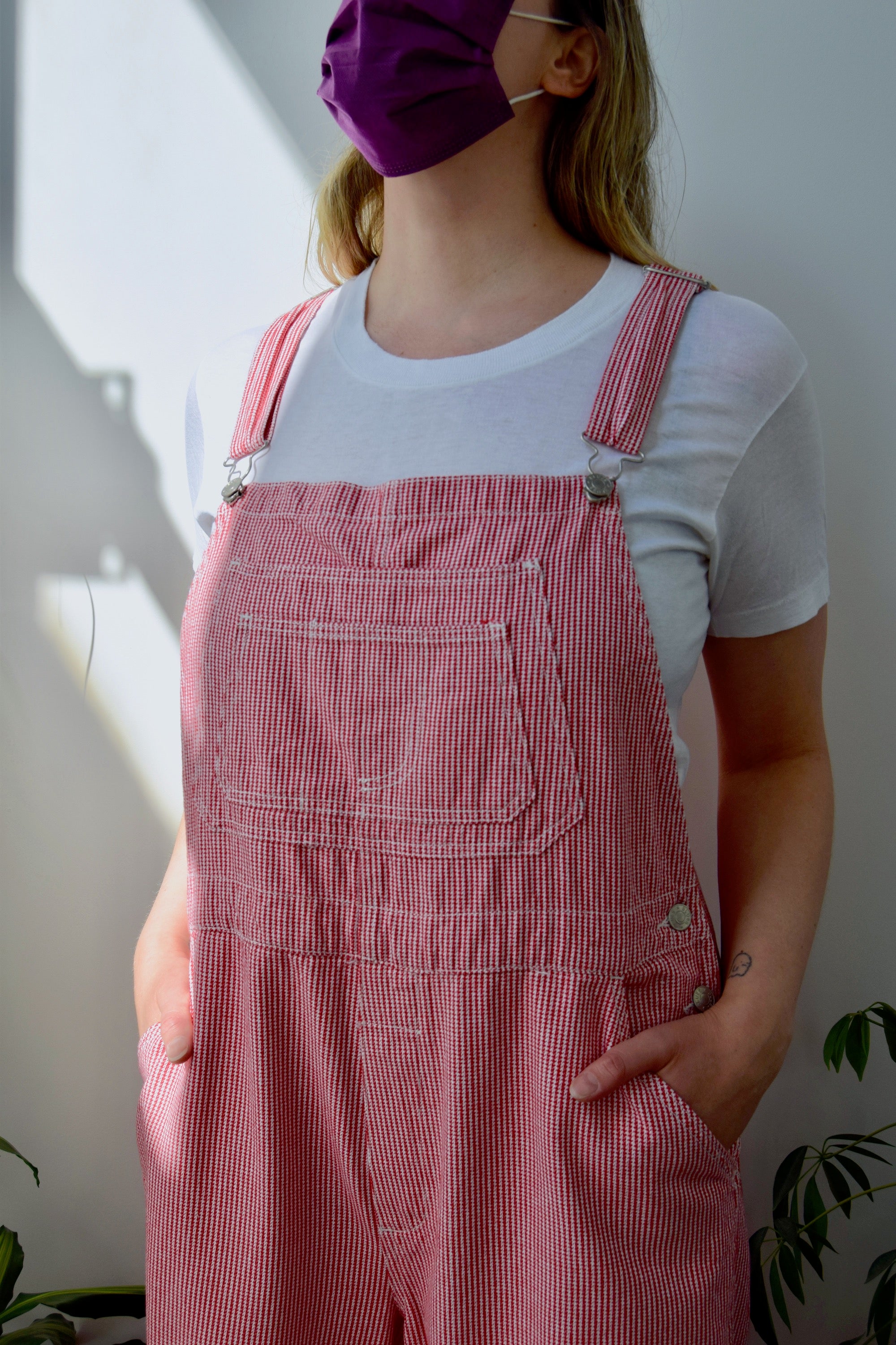 Gingham Cotton Overalls