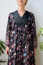 Metallic Stripe Indian Cotton Dress