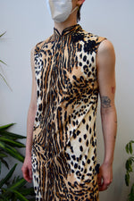 Seventies Leopard Slit Maxi
