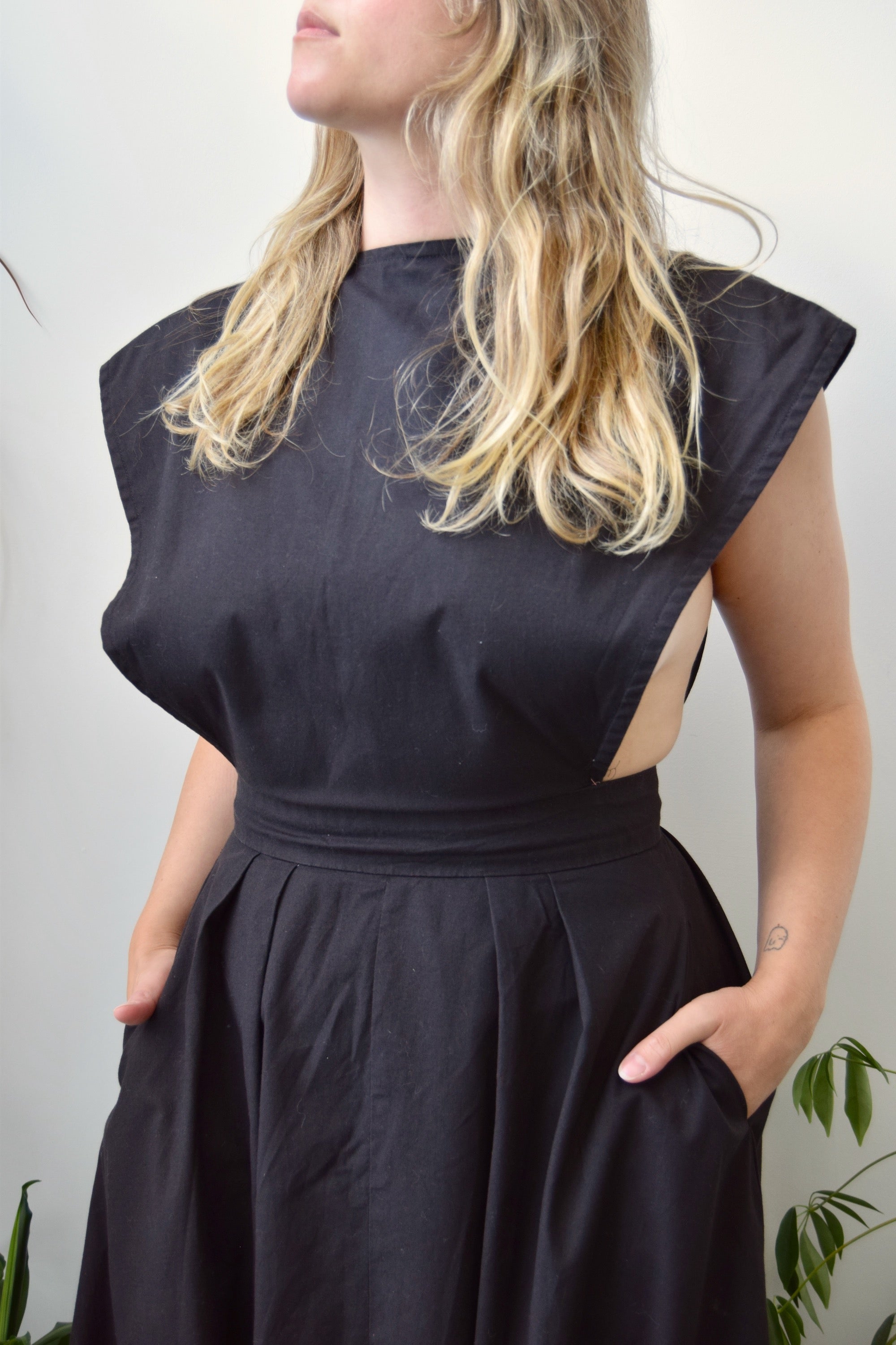 THE Black Pinafore Dress