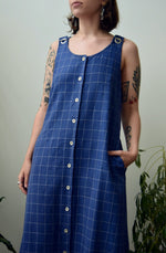 Grid Linen Market Dress