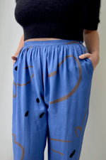 Silk Abstract Flower Pants
