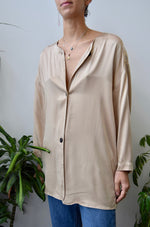 Champagne Silk Tunic Top