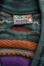 Coogi 3D Knit Wool Cardigan