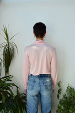 Baby Pink Silk Knit Turtleneck