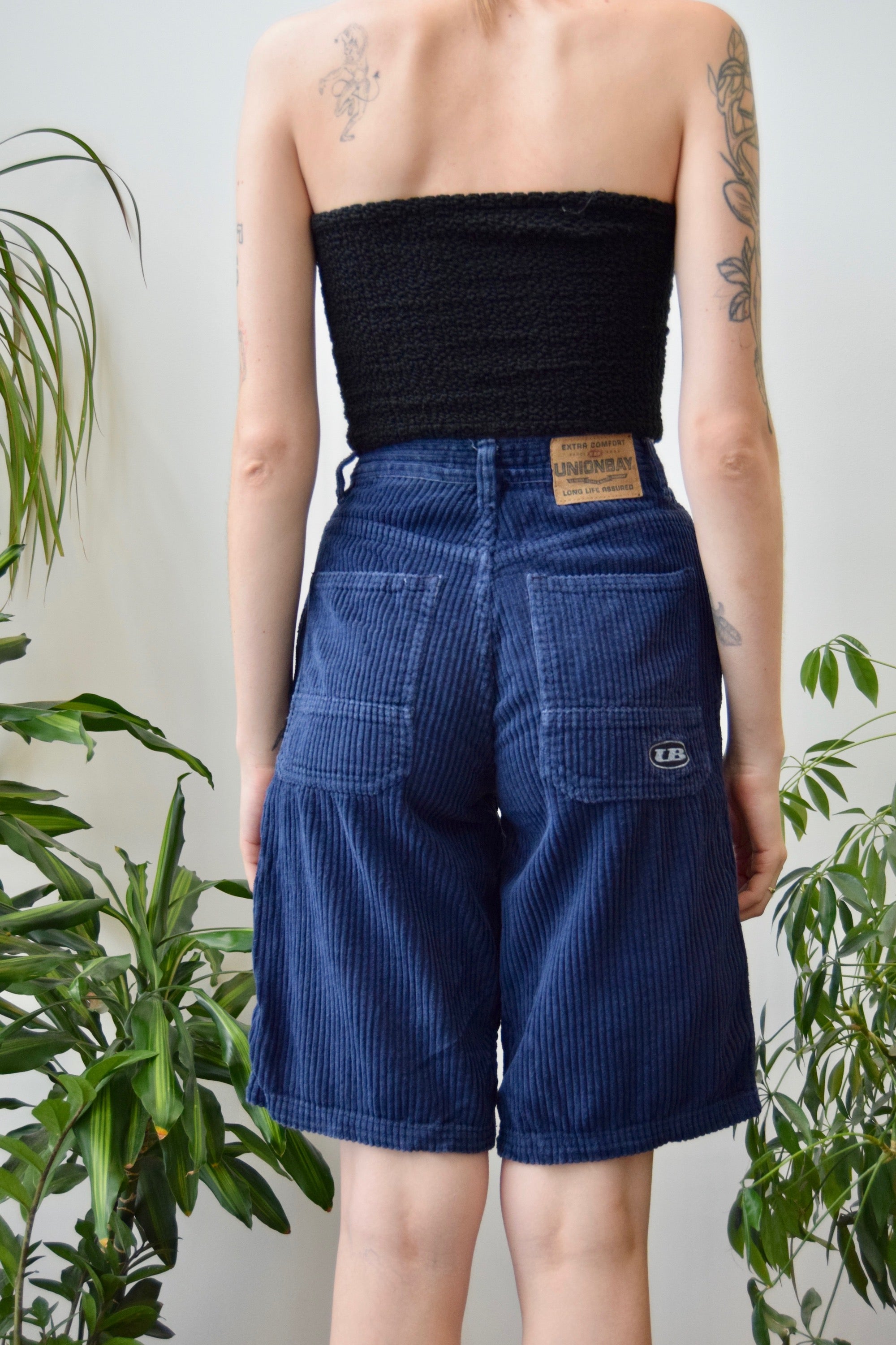 Navy Corduroy Shorts