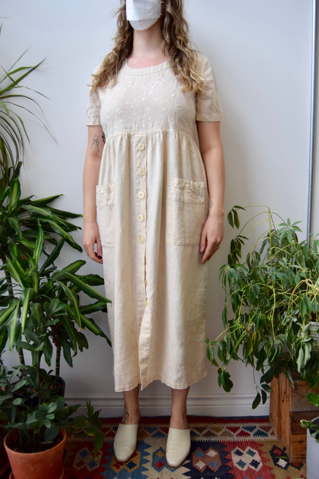 Botanical Linen Dress