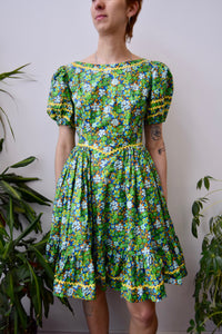 Howdy! Green Floral Dress