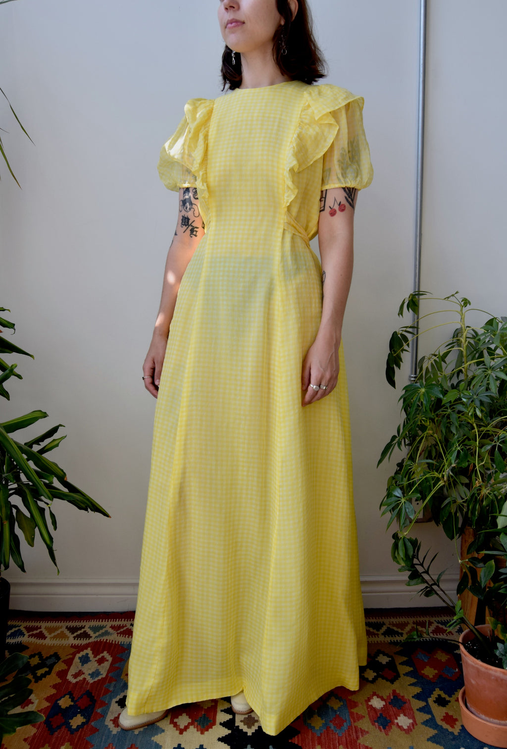 Lemon Zest Gingham Dress