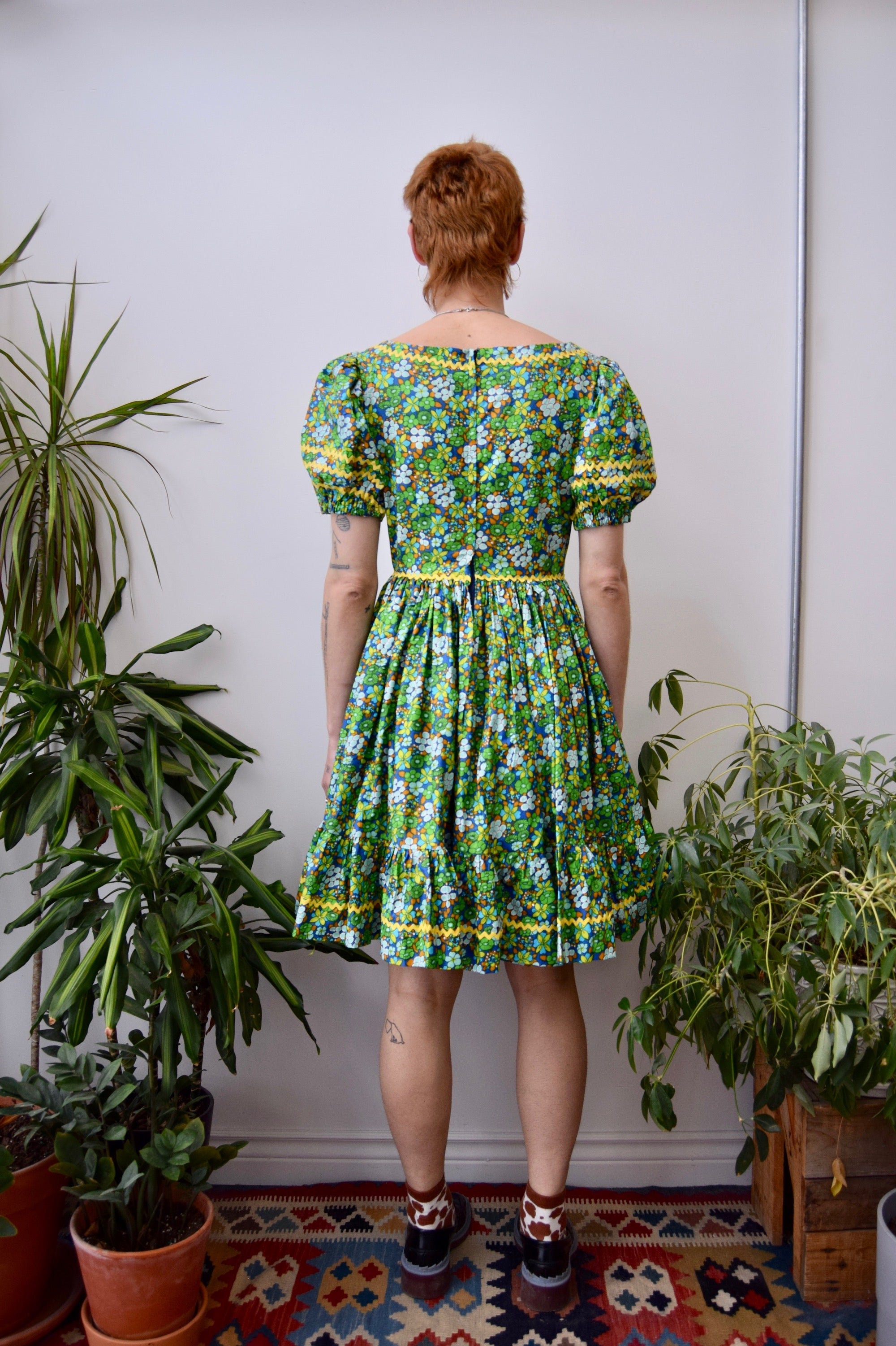 Howdy! Green Floral Dress