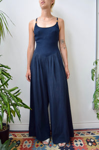 Navy Wide Leg Jumpsuit