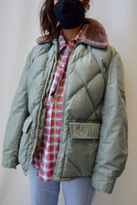 Sage Down Puffy Coat