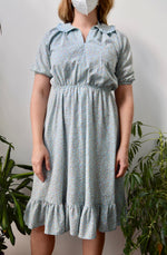 Baby Blue Ditsy Floral Prairie Dress