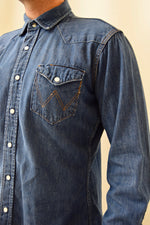 Vintage 1950's Wrangler Blue Bell Denim Snap Shirt