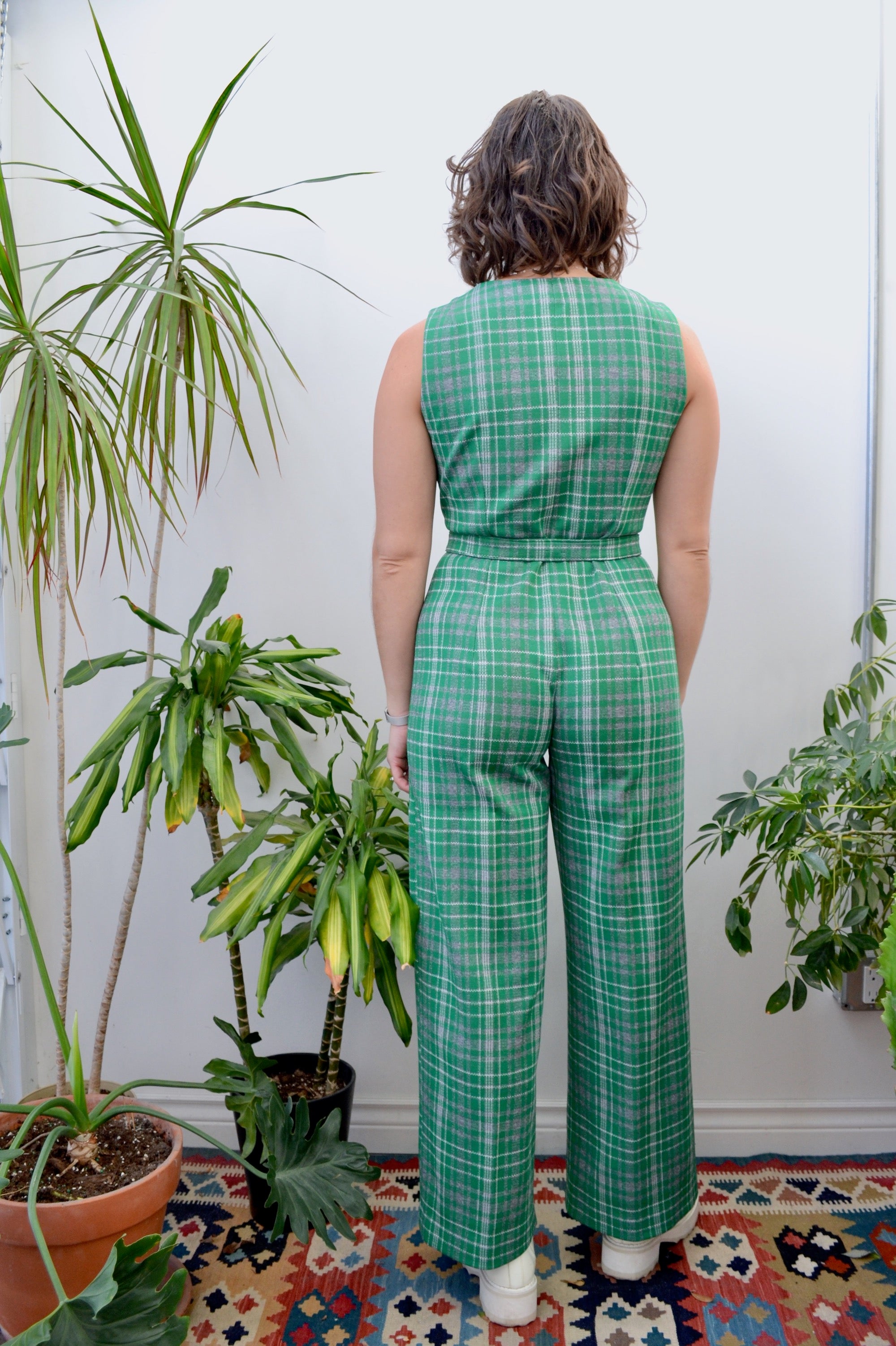 Plaid 70s Jumpsuit