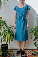 Sixties Teal Wiggle Dress