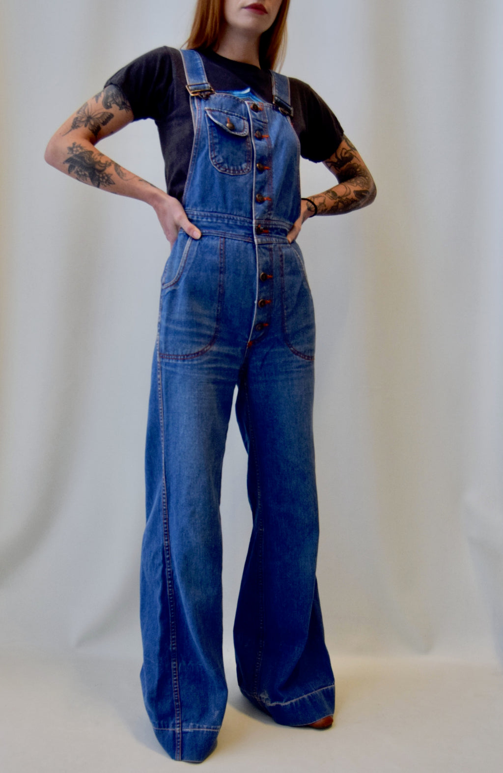 1970's Wide Leg Overalls