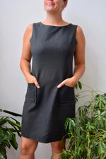 Classic Black Linen Dress