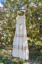 1970's Vintage "Shamash & Yofi" Tiered Ruffle Maxi Dress