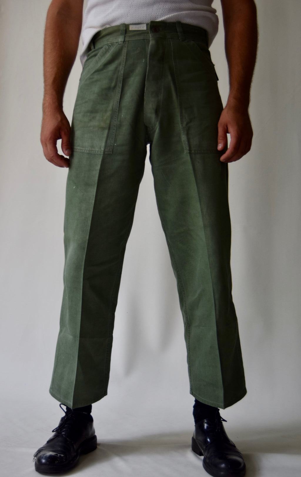Men's 40's/50's Olive "Reeves" Trousers