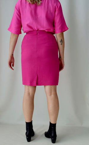 Hot Pink Escada Pencil Skirt