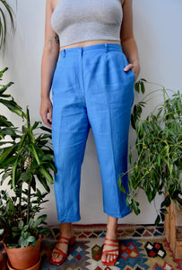 Azure Linen Trousers