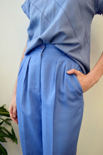 Periwinkle Rayon & Linen Pants