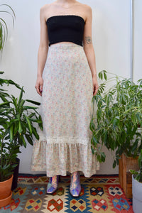 Seventies Wild Floral Prairie Skirt