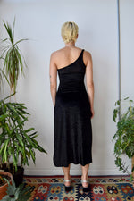 One Shoulder Velvet Dress