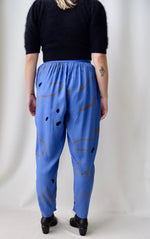 Silk Abstract Flower Pants