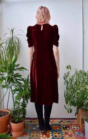 Forties Cinnamon Velvet Dress