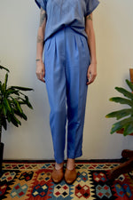 Periwinkle Rayon & Linen Pants