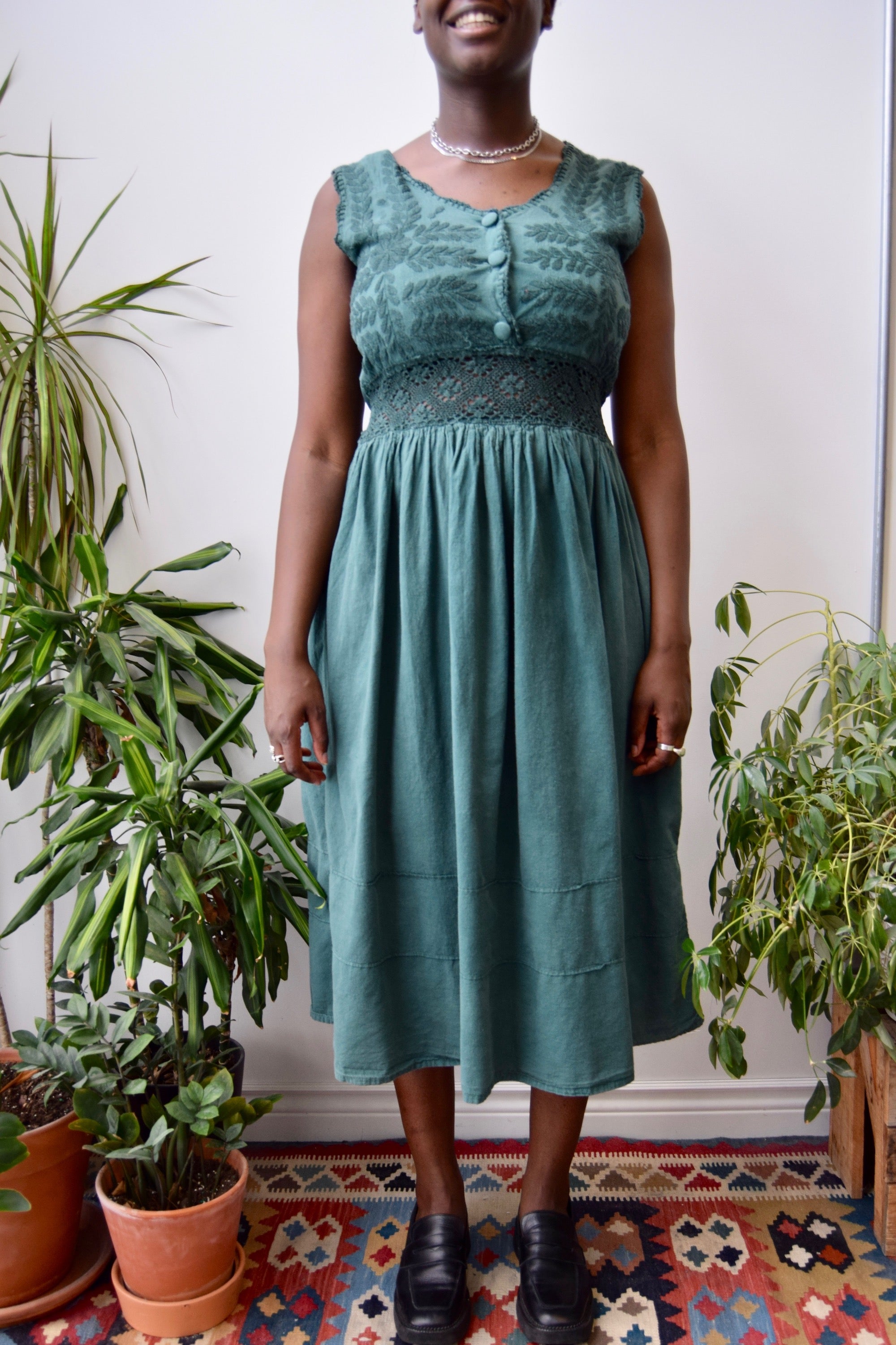 Forest Fern Cotton Dress