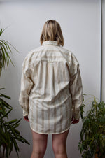 Cream Striped Button Up