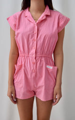 80's Flamingo Cotton Romper