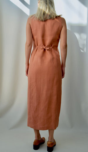 Pink Terracotta Linen Dress