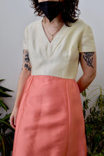 Salmon Silk Sixties Dress
