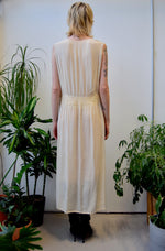 Twenties Delicate Bone Silk Dress