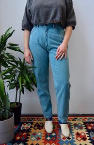 Teal Mom Jeans