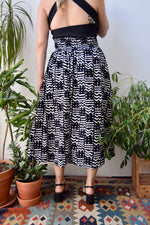 Abstract Cotton Skirt