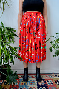 Nineties Confetti Pleat Skirt