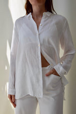 Semi Sheer Linen Top